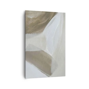 Lærredstryk - Billede på lærred - Bølge af hvidt - 80x120 cm