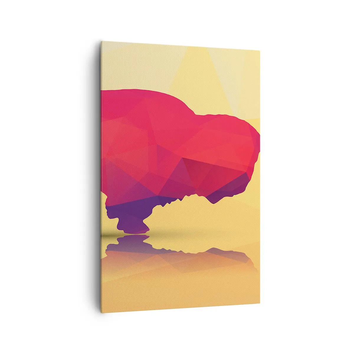 Lærredstryk - Billede på lærred - Bisonens amarantstyrke - 80x120 cm