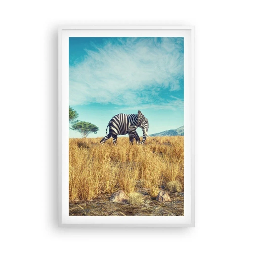 Plakat i hvid ramme - Grå er ikke længere på mode - 61x91 cm