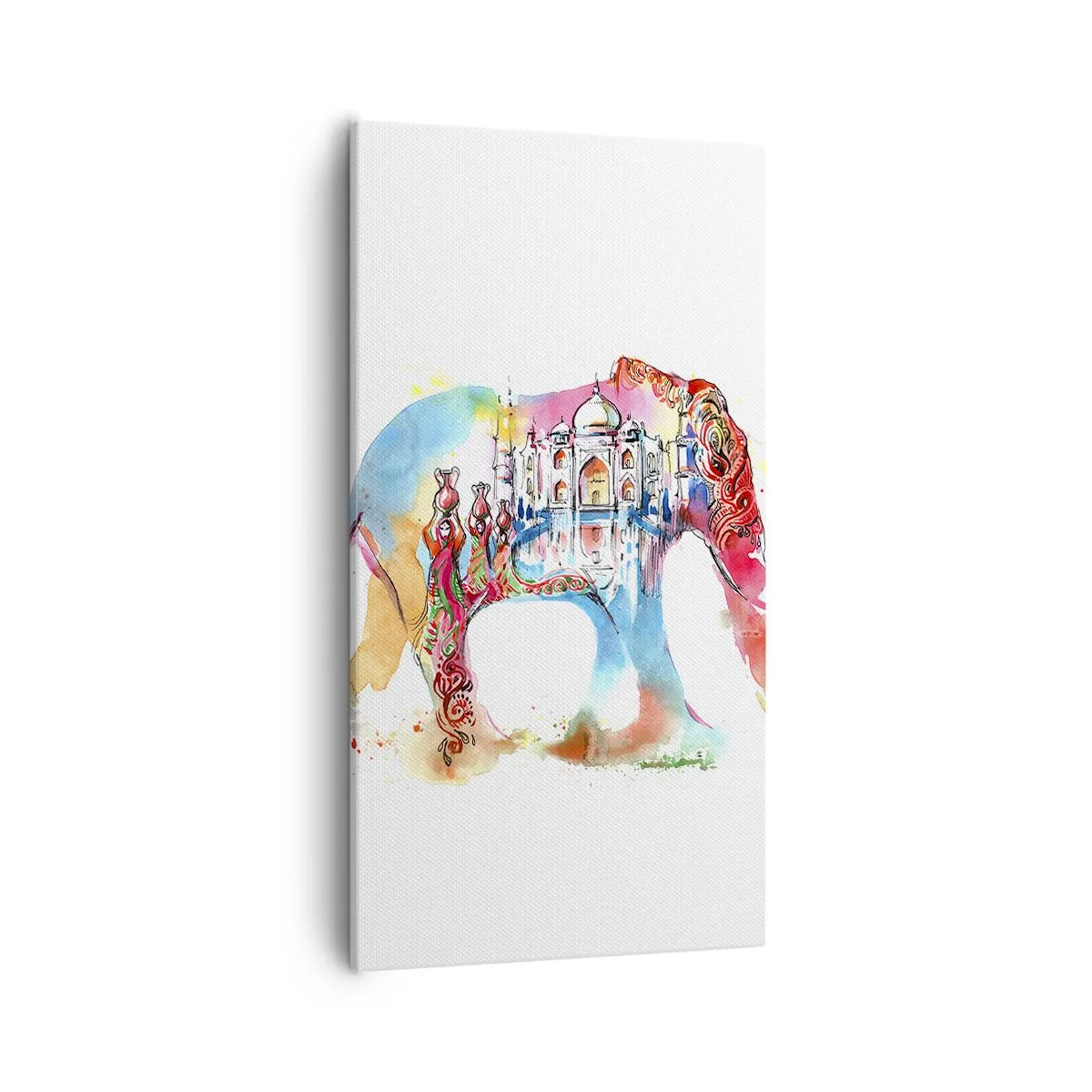 Lærredstryk - Billede på lærred - Indien - kærlighedens aura - 55x100 cm