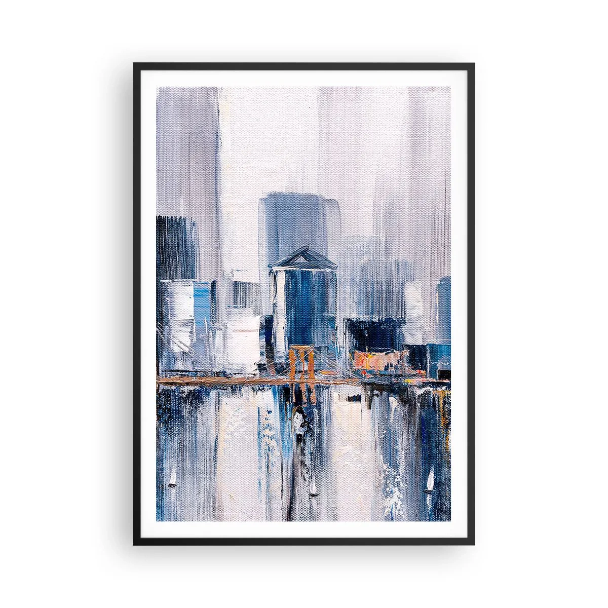 Plakat i sort ramme - Indtryk fra New York - 70x100 cm