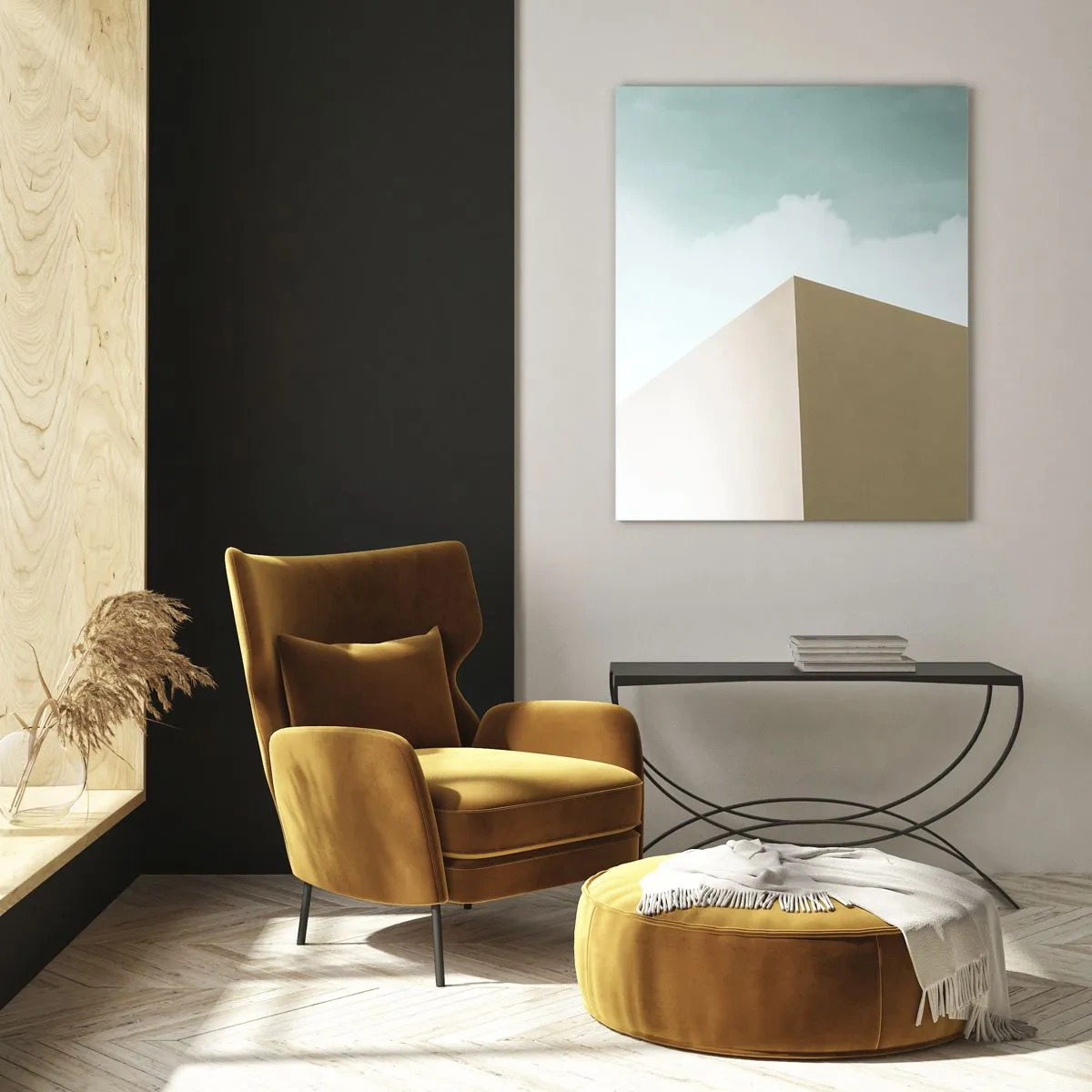 Billede på glas - Geometri af en solrig sommer - 50x70 cm