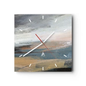 Vægur, Uret - Abstraktion: nordligt landskab - 30x30 cm
