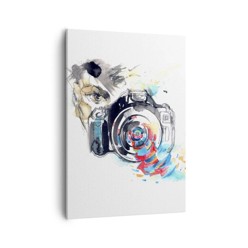 Lærredstryk - Billede på lærred - I linsens øje - 50x70 cm