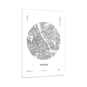 Billede på glas - Warszawas anatomi - 80x120 cm