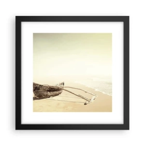 Plakat i sort ramme - Et minde om Sydhavet - 30x30 cm