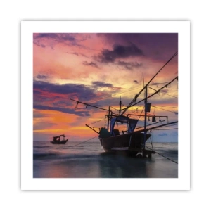 Plakat - En eksotisk aften - 50x50 cm