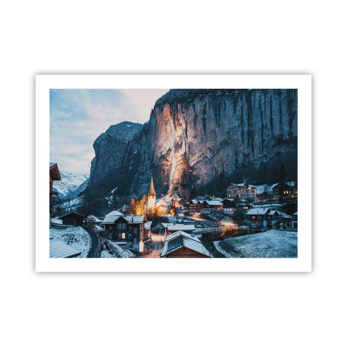 Plakat - Vinterens lysende ånd - 70x50 cm