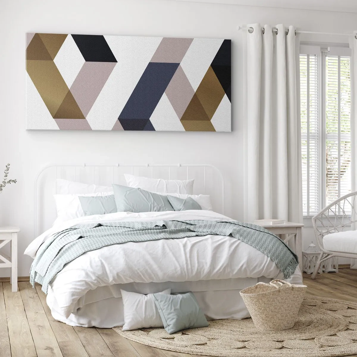 Lærredstryk - Billede på lærred - Planer og vinkler - 100x40 cm