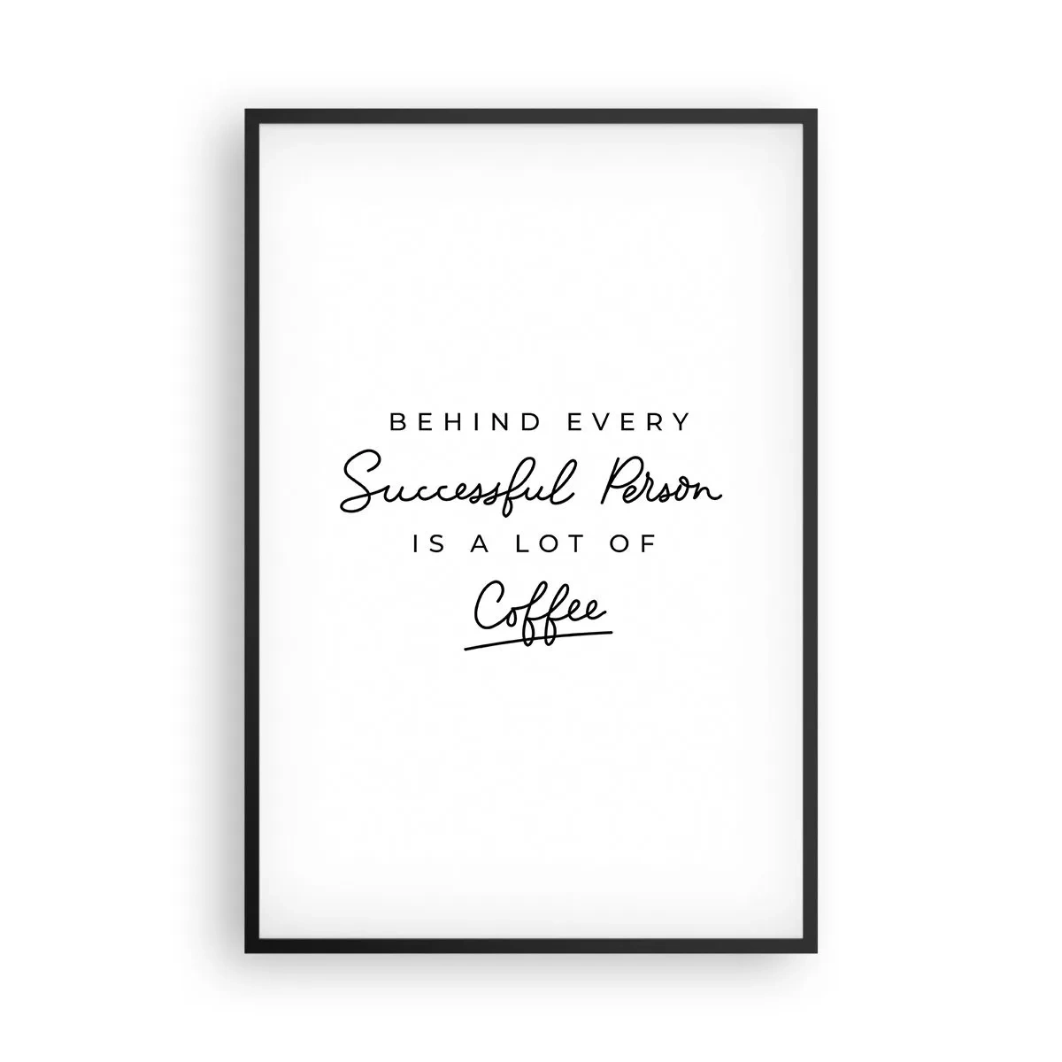 Plakat i sort ramme - Hemmeligheden bag succes - 61x91 cm