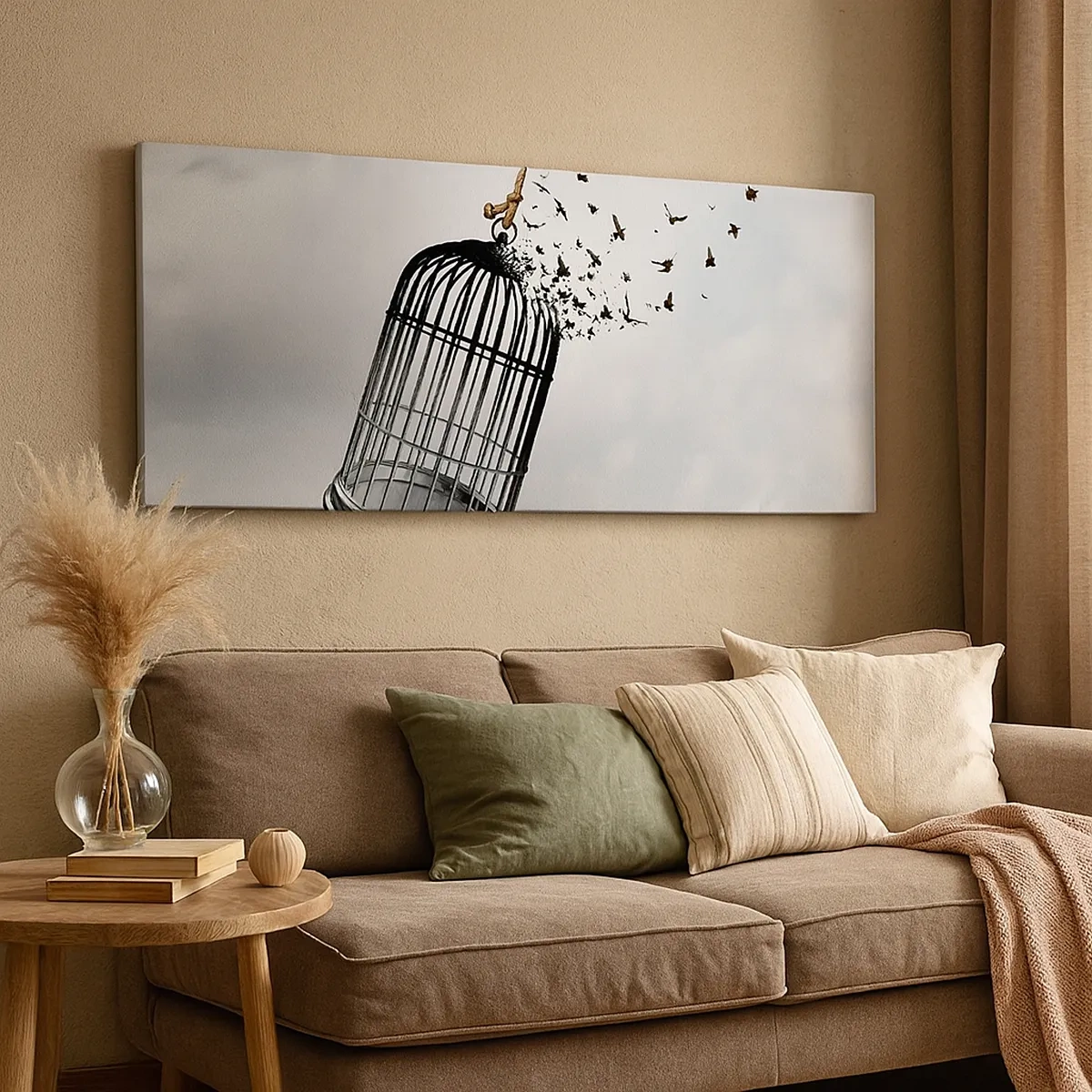 Lærredstryk - Billede på lærred - Tro...håb...frihed! - 30x30 cm