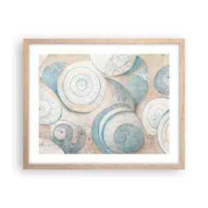 Plakat i ramme af lyst egetræ - Hvad gemmer skallen på? - 50x40 cm