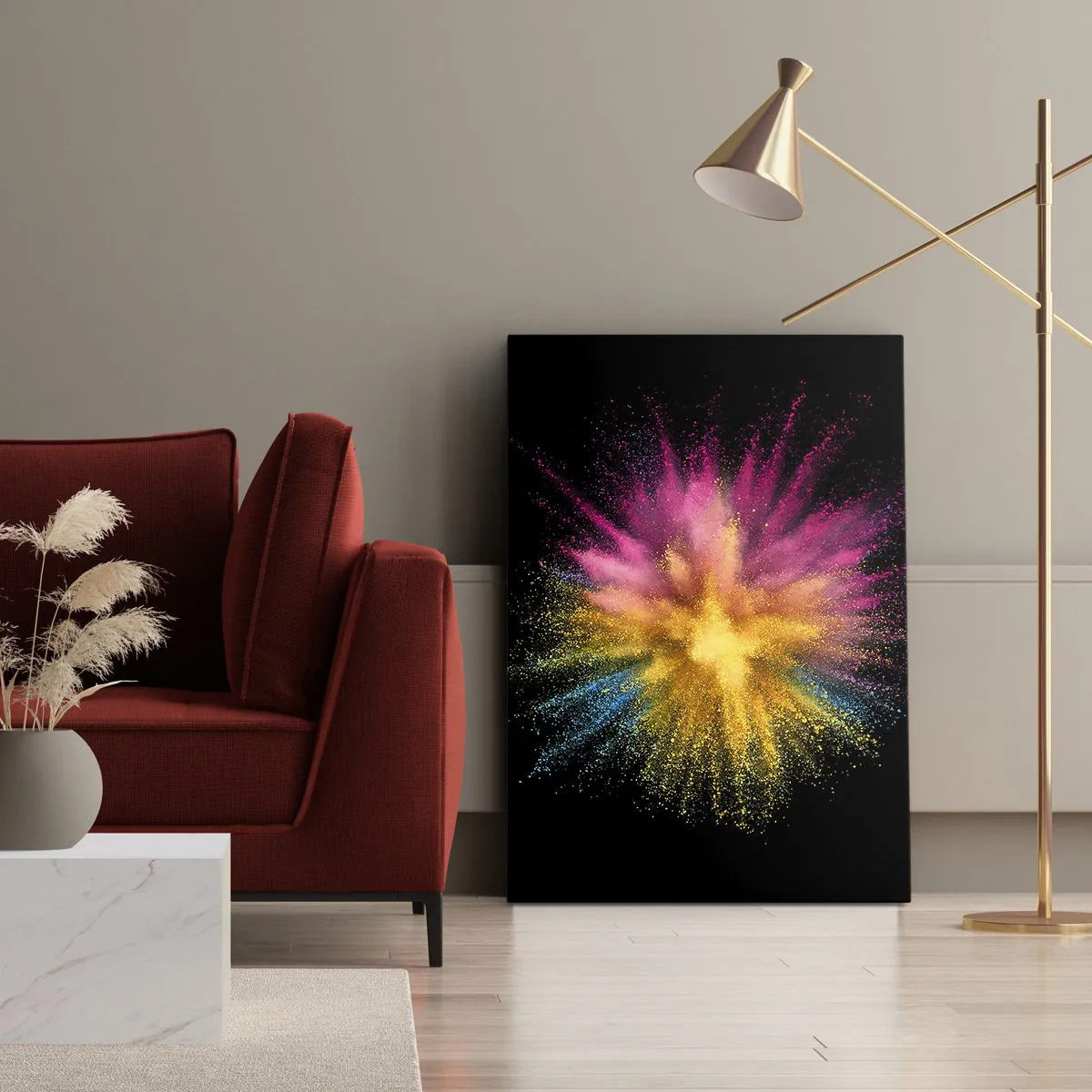 Lærredstryk - Billede på lærred - Farvernes fødsel - 50x70 cm