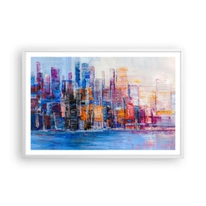 Plakat i hvid ramme - En glad metropol - 91x61 cm