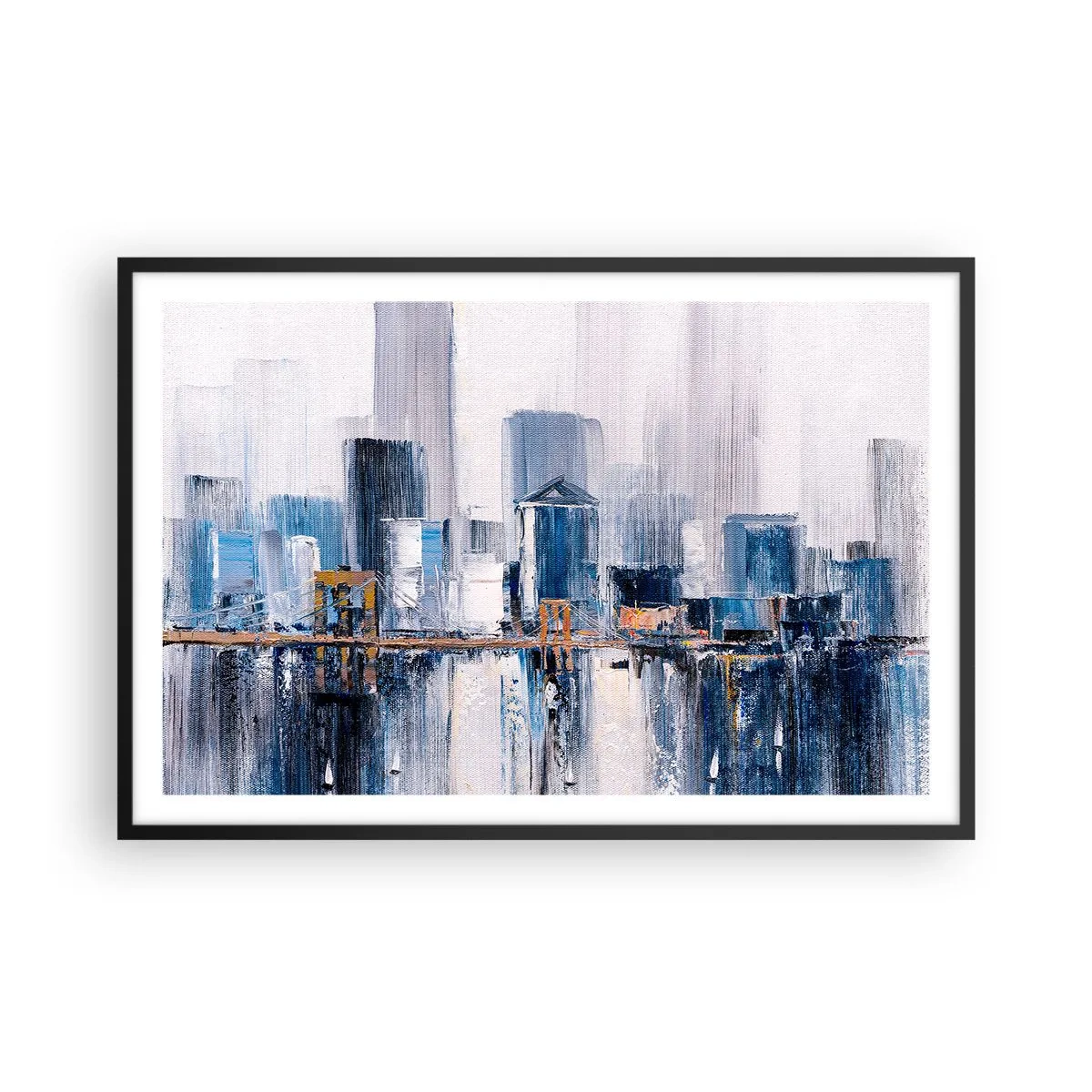 Plakat i sort ramme - Indtryk fra New York - 91x61 cm