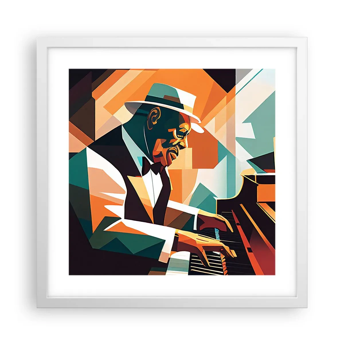 Plakat i hvid ramme - Alt det jazz - 40x40 cm