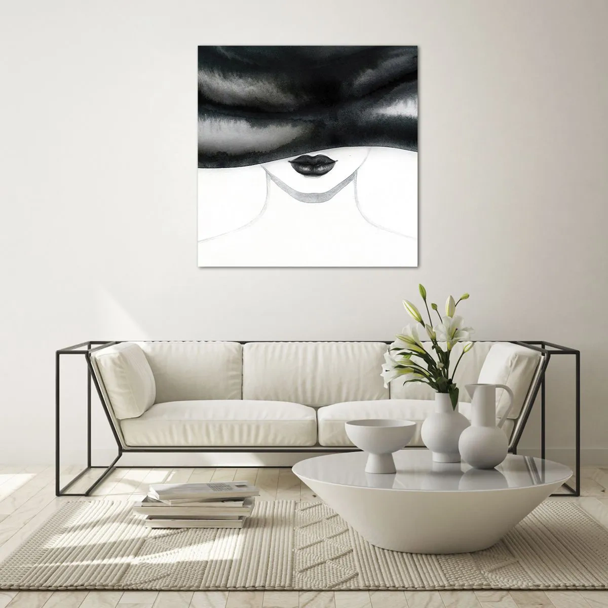 Billede på glas - Et sensuelt mysterium - 70x70 cm