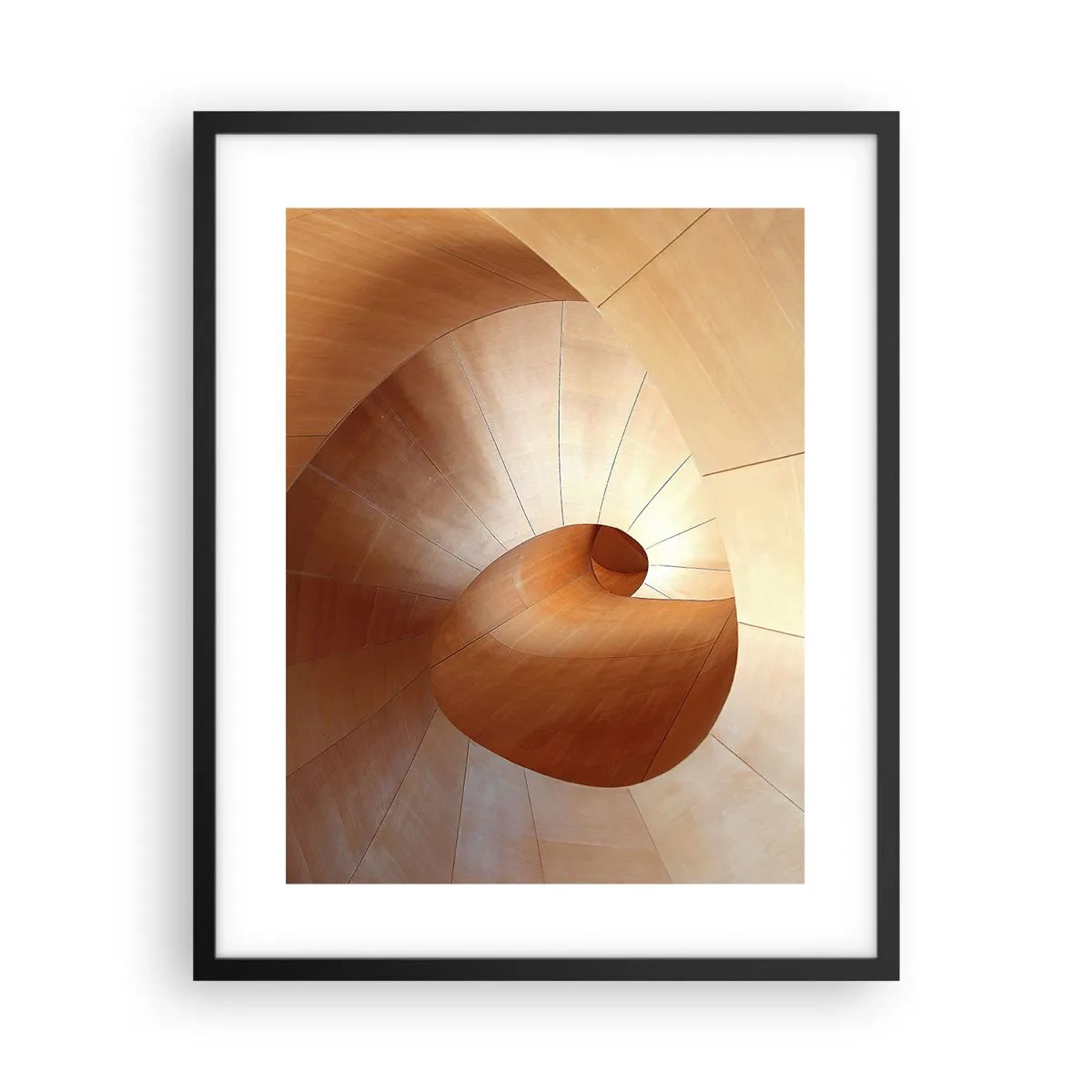 Plakat i sort ramme - Arkitektonisk serpentin - 40x50 cm