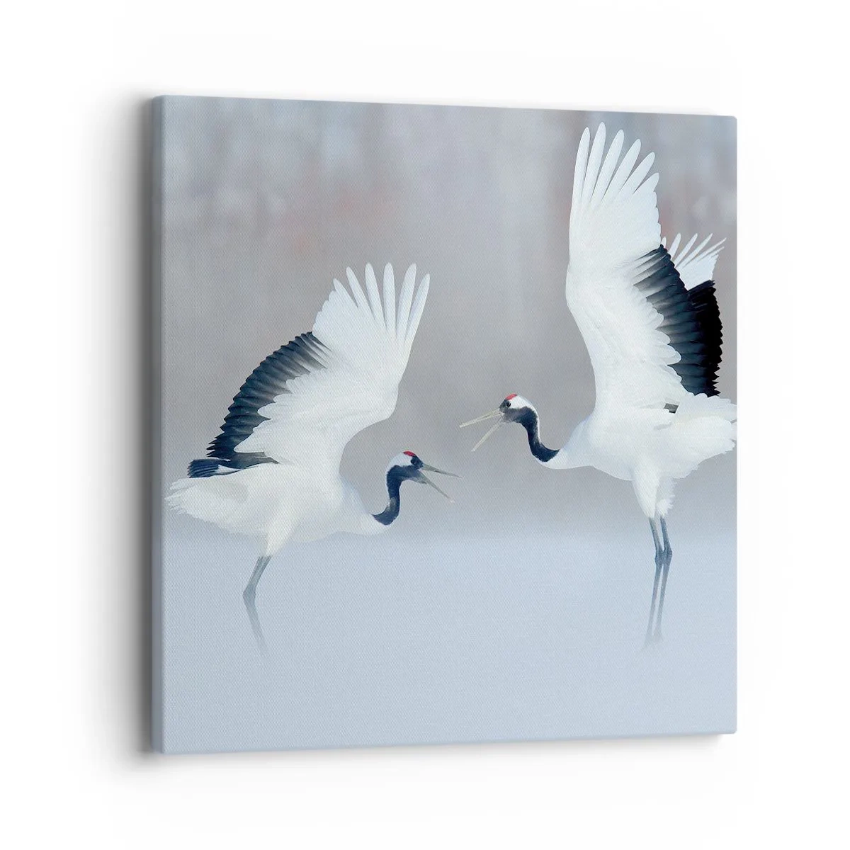 Lærredstryk - Billede på lærred - Danser i tågen - 40x40 cm