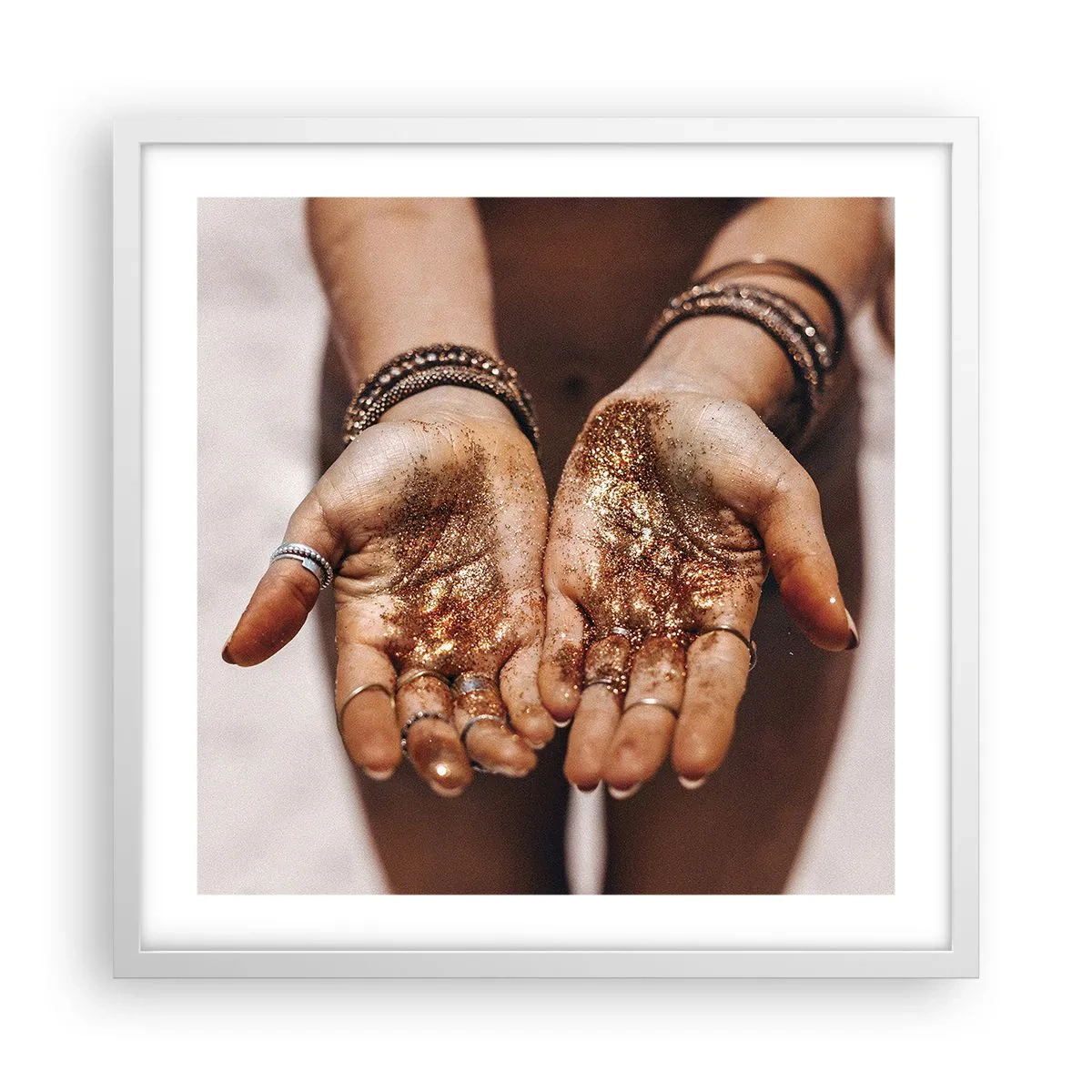 Plakat i hvid ramme - En gave til dig - 50x50 cm