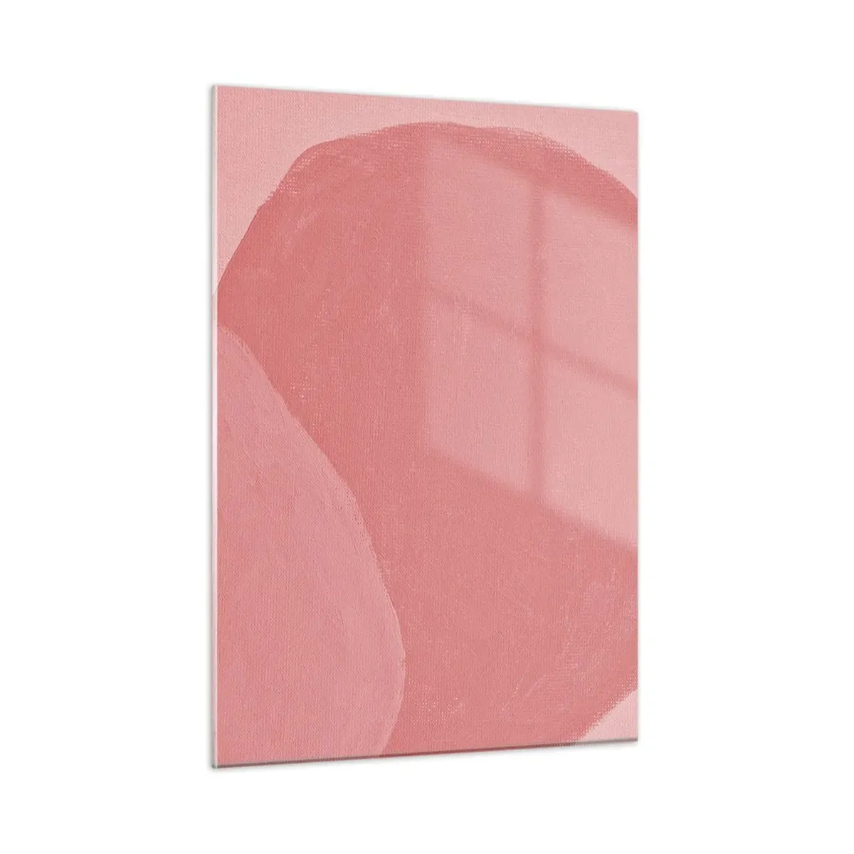Billede på glas - Organisk komposition i pink - 50x70 cm
