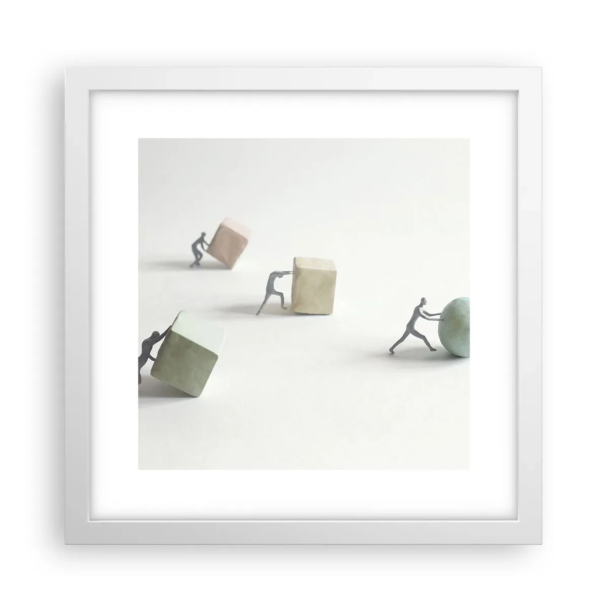 Plakat i hvid ramme - Selve livet - 30x30 cm