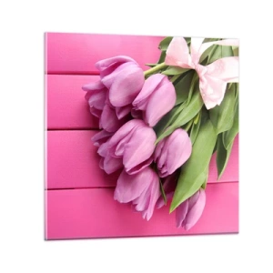 Billede på glas - Kun til dig - 70x70 cm