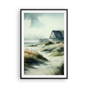 Plakat i sort ramme - Væk fra trængsel og travlhed - 61x91 cm