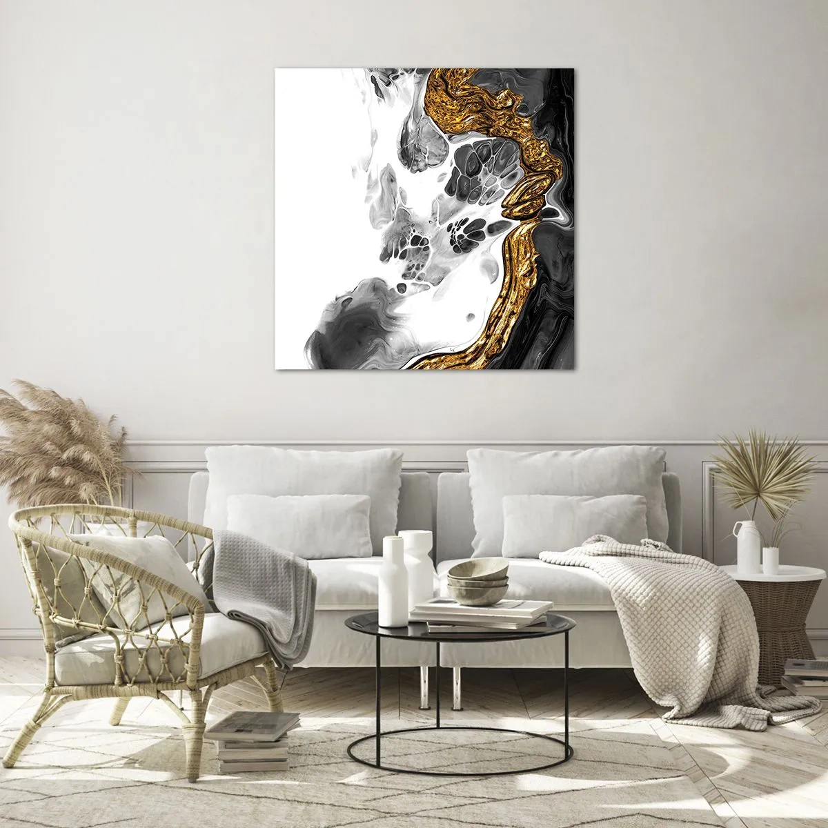 Billede på glas - Organisk sammensætning - 60x60 cm