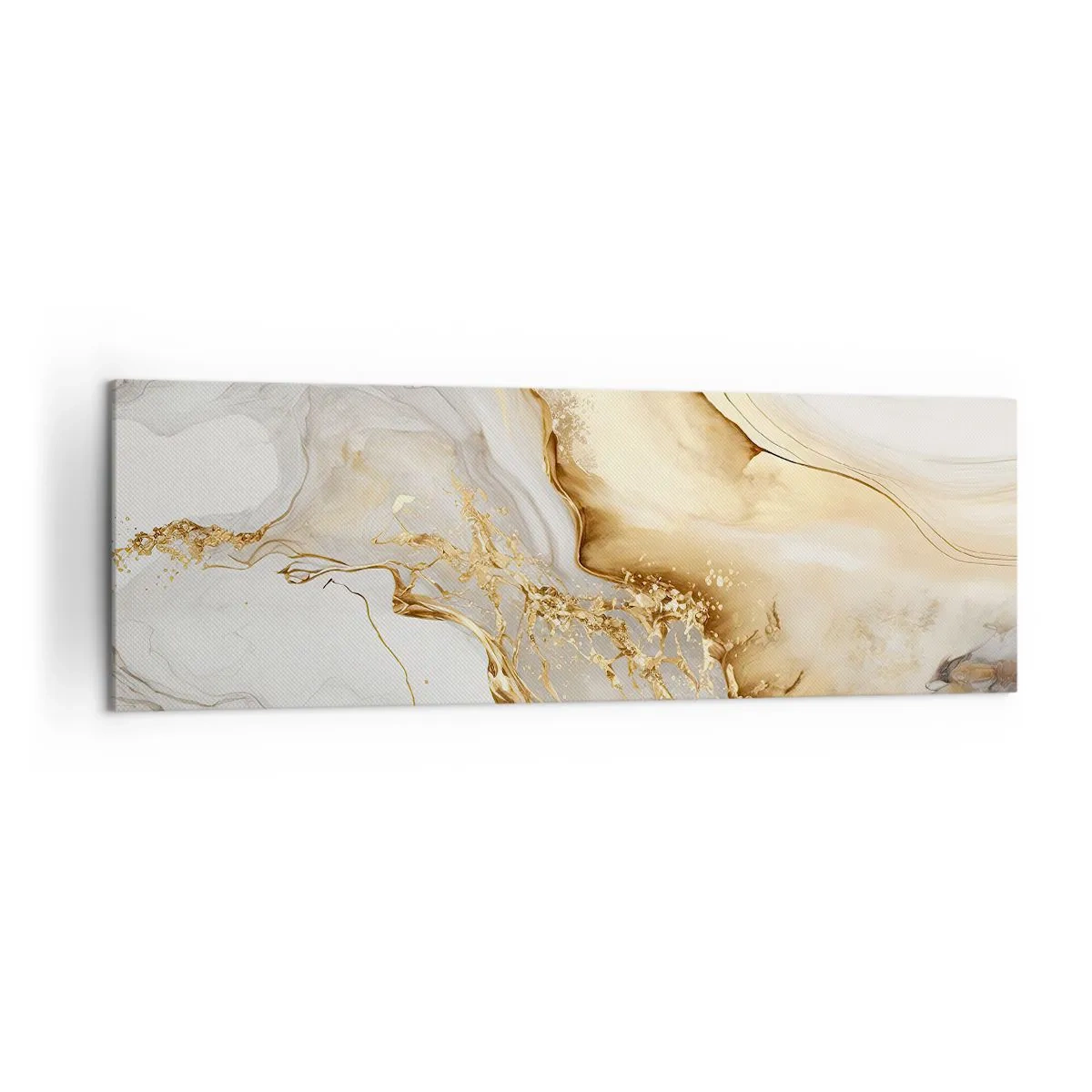 Lærredstryk - Billede på lærred - Abstraktion: skønhed og godhed - 160x50 cm