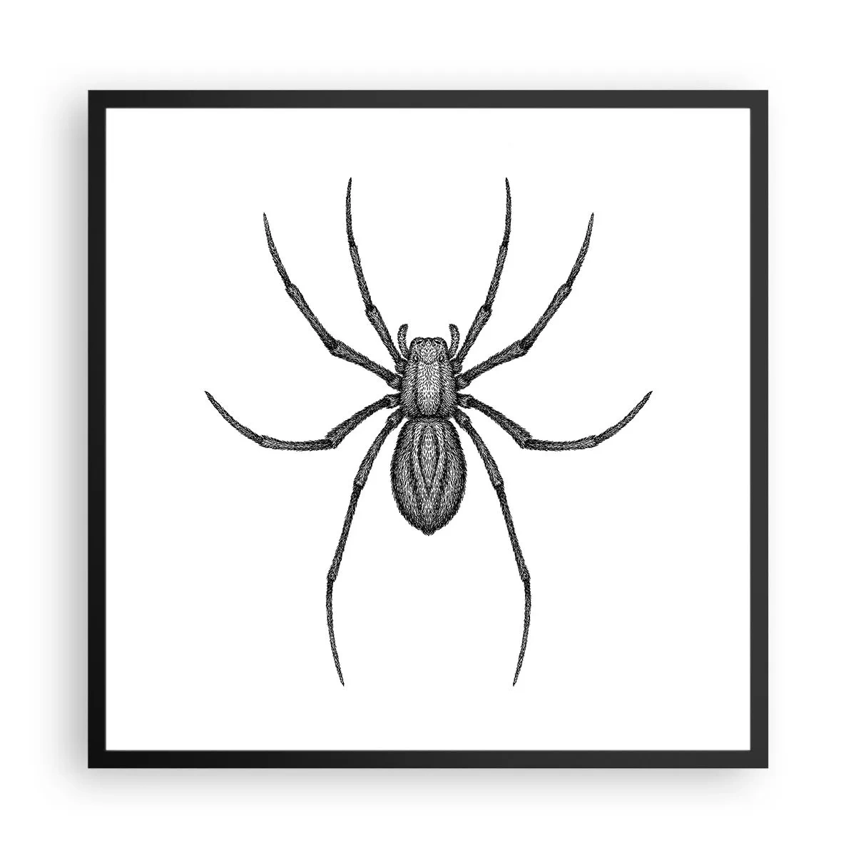 Plakat i sort ramme - Foruroligende præcision - 60x60 cm