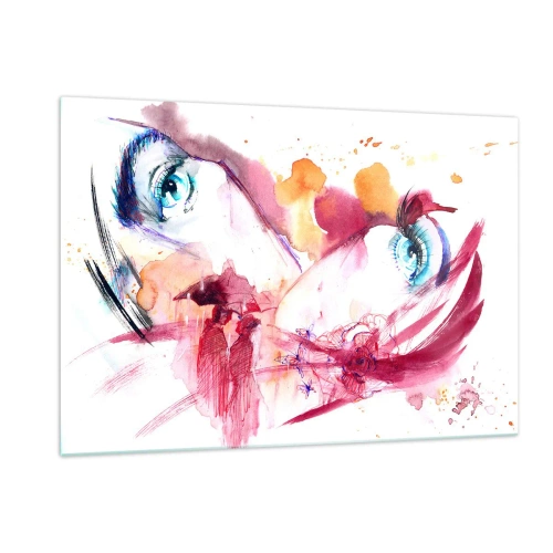 Billede på glas - I nærheden af hinanden blomstrer verden - 120x80 cm