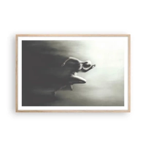 Plakat i ramme af lyst egetræ - Ustoppelig - 91x61 cm