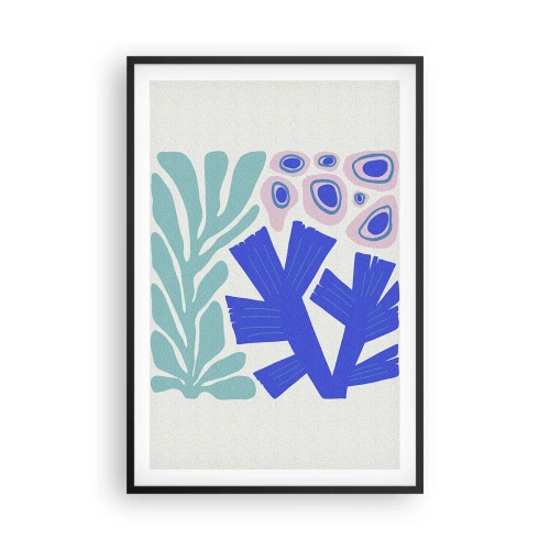 Plakat i sort ramme - Undervands have - 61x91 cm