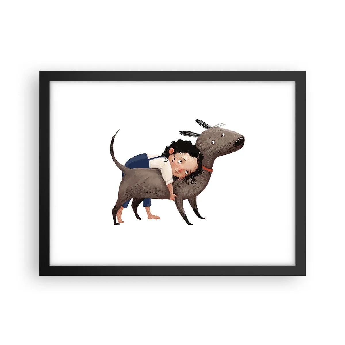 Plakat i sort ramme - Bedste venner - 40x30 cm