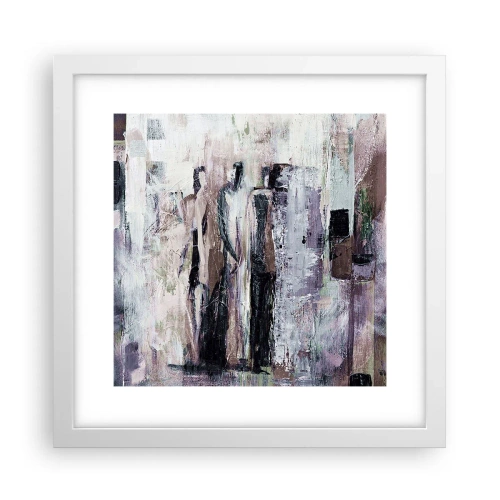 Plakat i hvid ramme - De mystiske tre - 30x30 cm