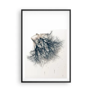 Plakat i sort ramme - Lyttede til træets hvisken - 61x91 cm