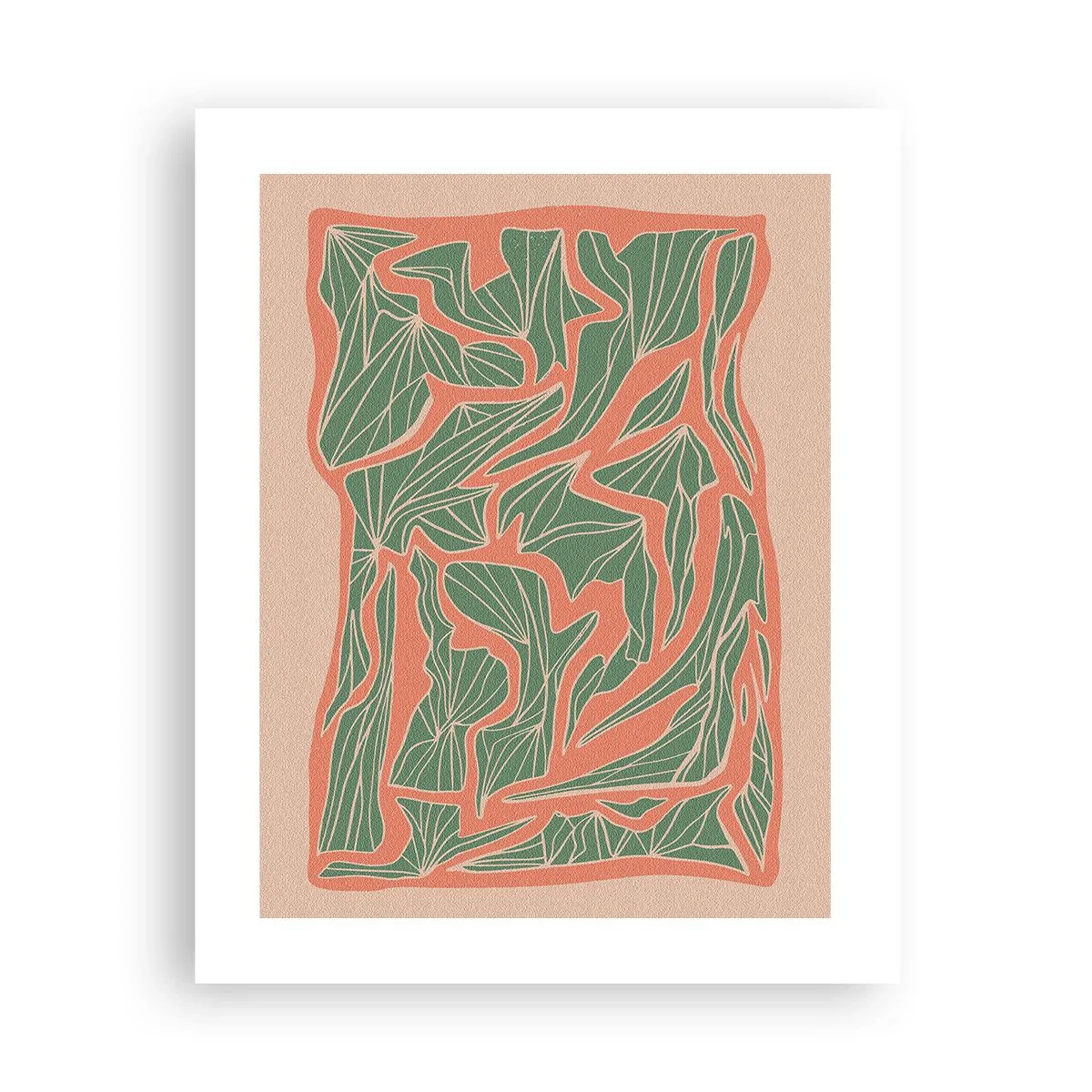 Plakat - En kamp mellem koral og grøn - 40x50 cm