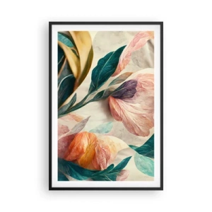 Plakat i sort ramme - Blomster på de sydlige øer - 61x91 cm