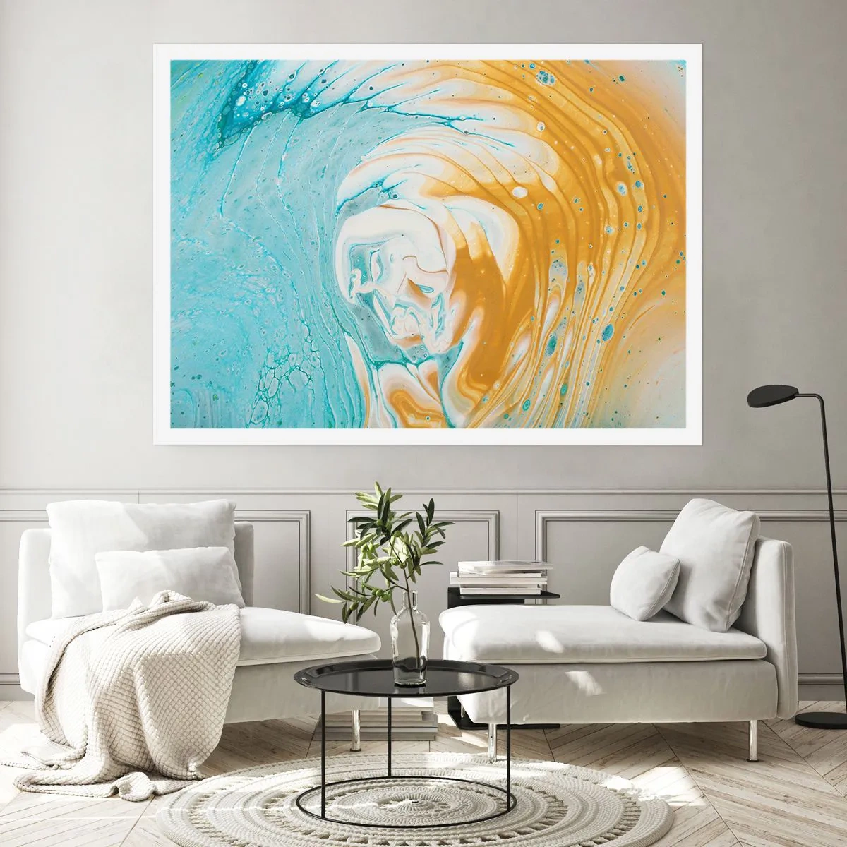 Plakat - Pastel hvirvel - 70x50 cm