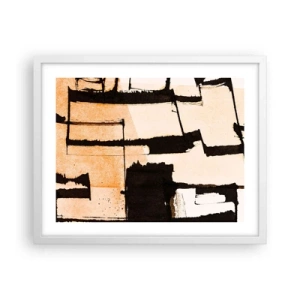 Plakat i hvid ramme - Og alligevel orden - 50x40 cm