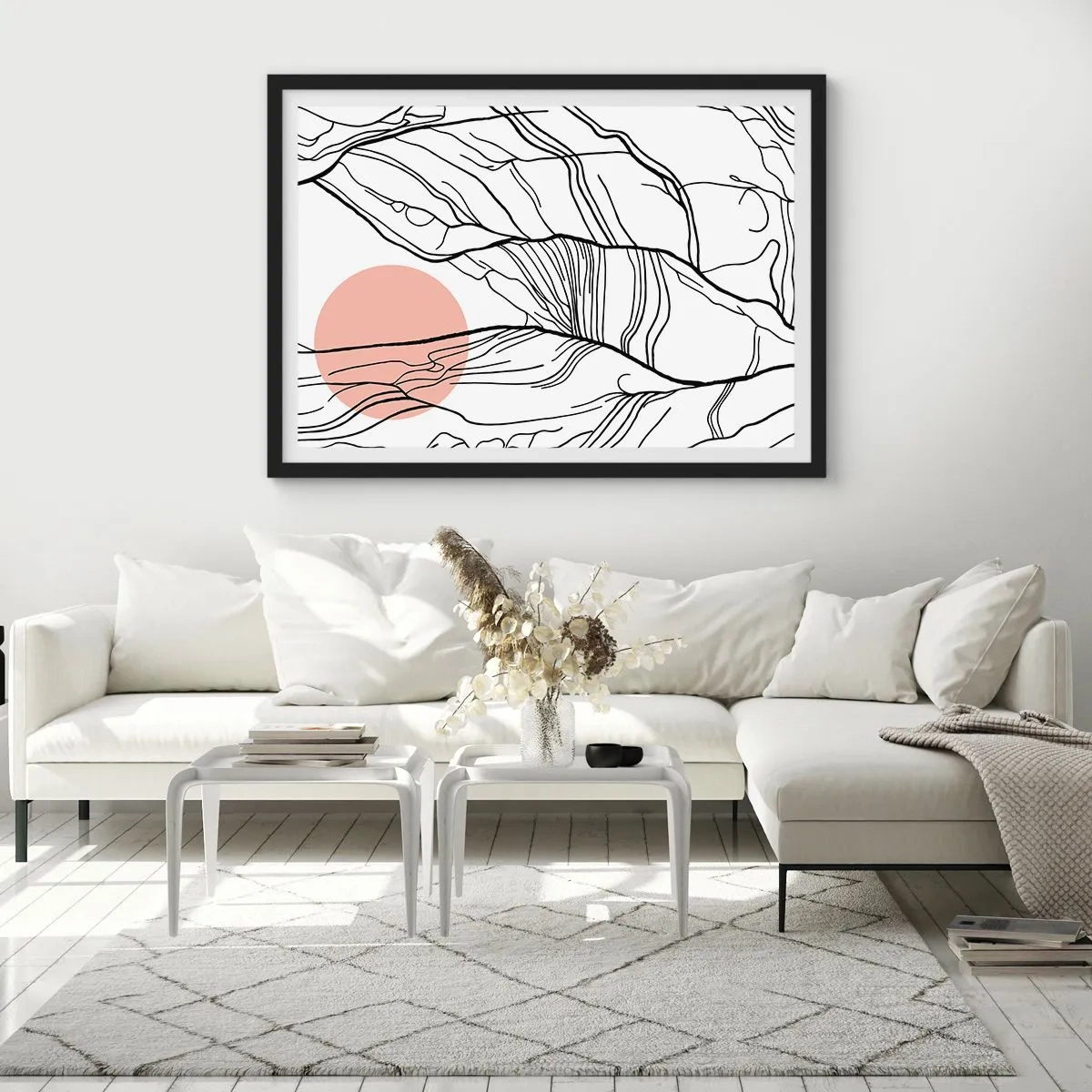 Plakat i sort ramme - I et netværk af kviste - 50x40 cm