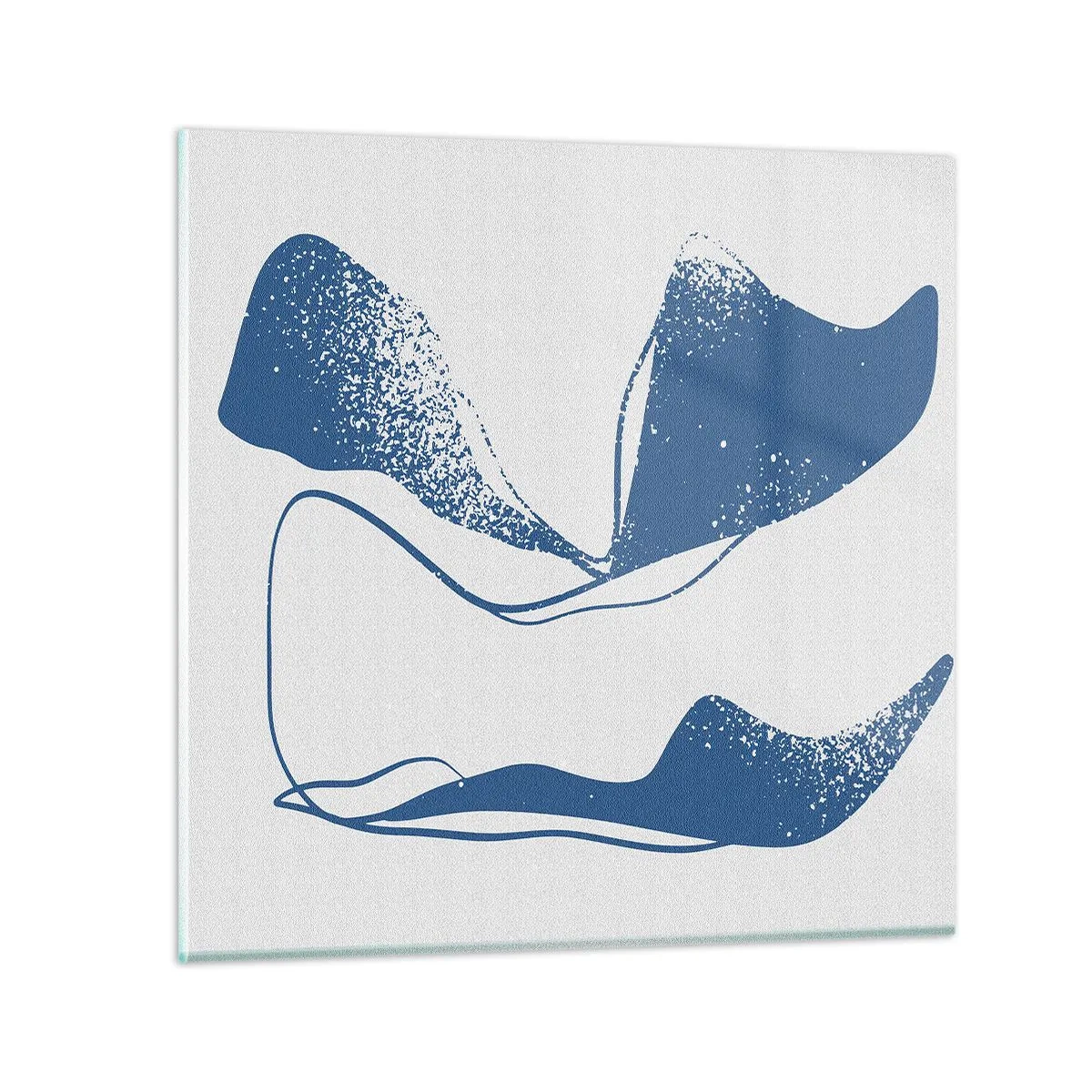 Billede på glas - Bevinget abstraktion - 40x40 cm