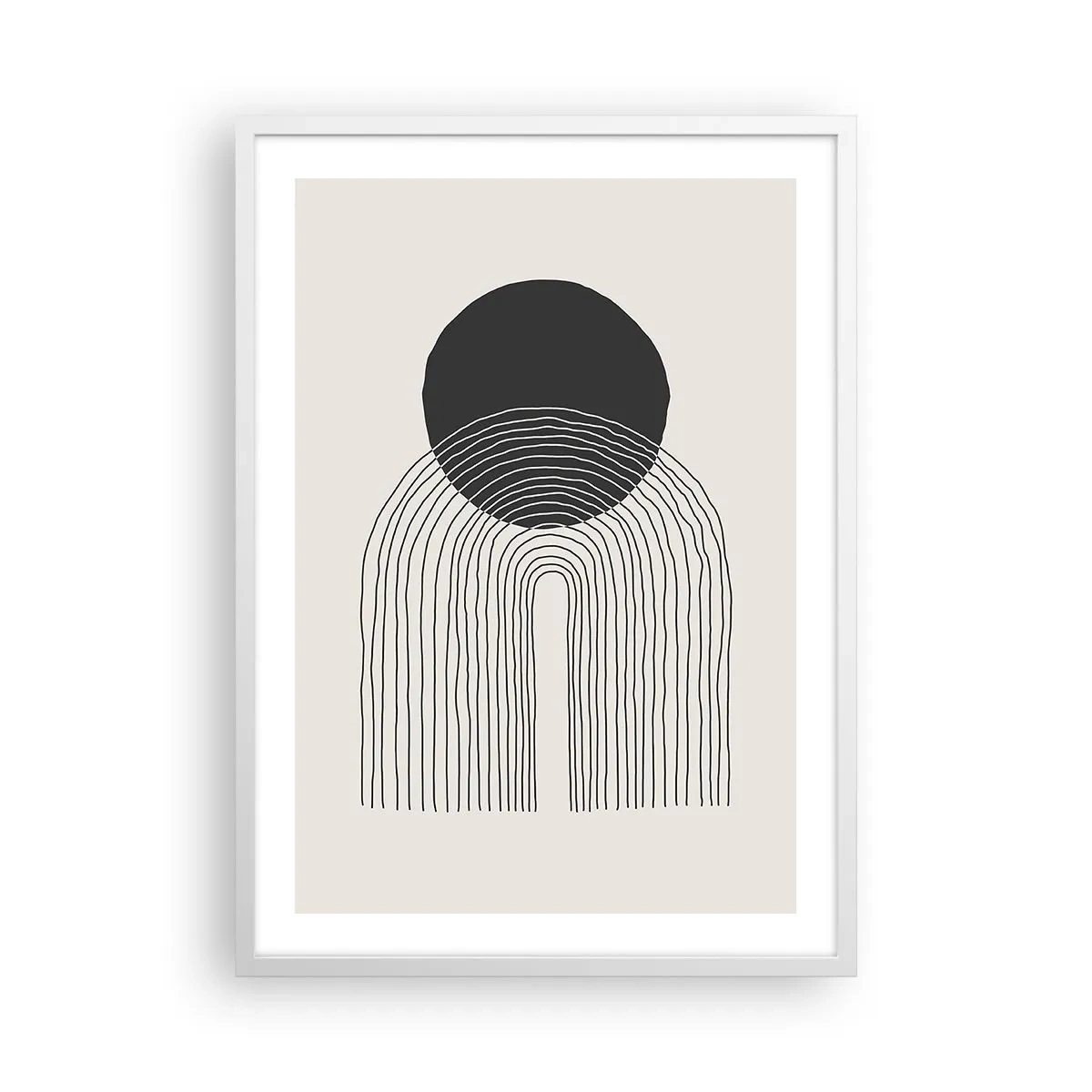 Plakat i hvid ramme - Rystende og selvsikker - 50x70 cm