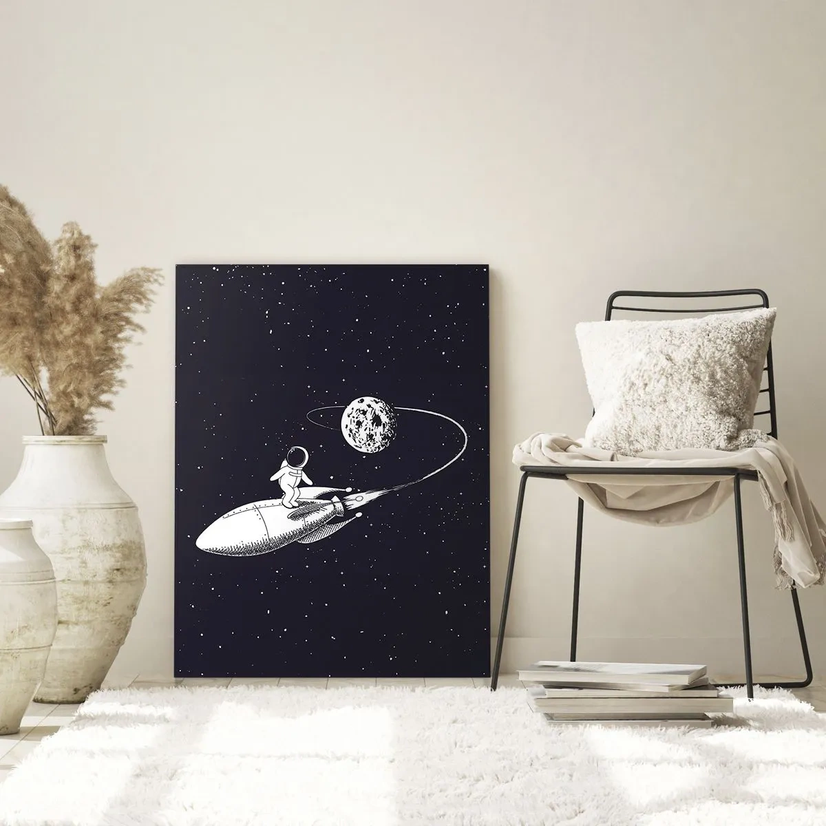 Billede på glas - Space surfer - 50x70 cm