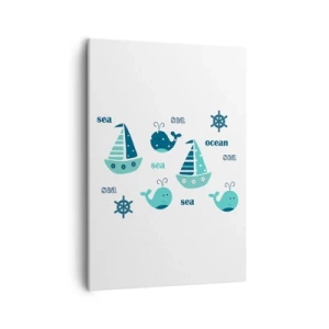 Lærredstryk - Billede på lærred - På tværs af have og oceaner - 50x70 cm