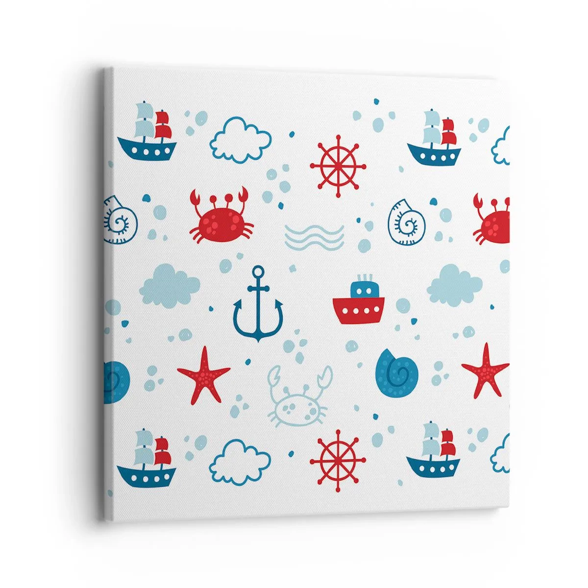 Lærredstryk - Billede på lærred - En fortælling om havet - 30x30 cm