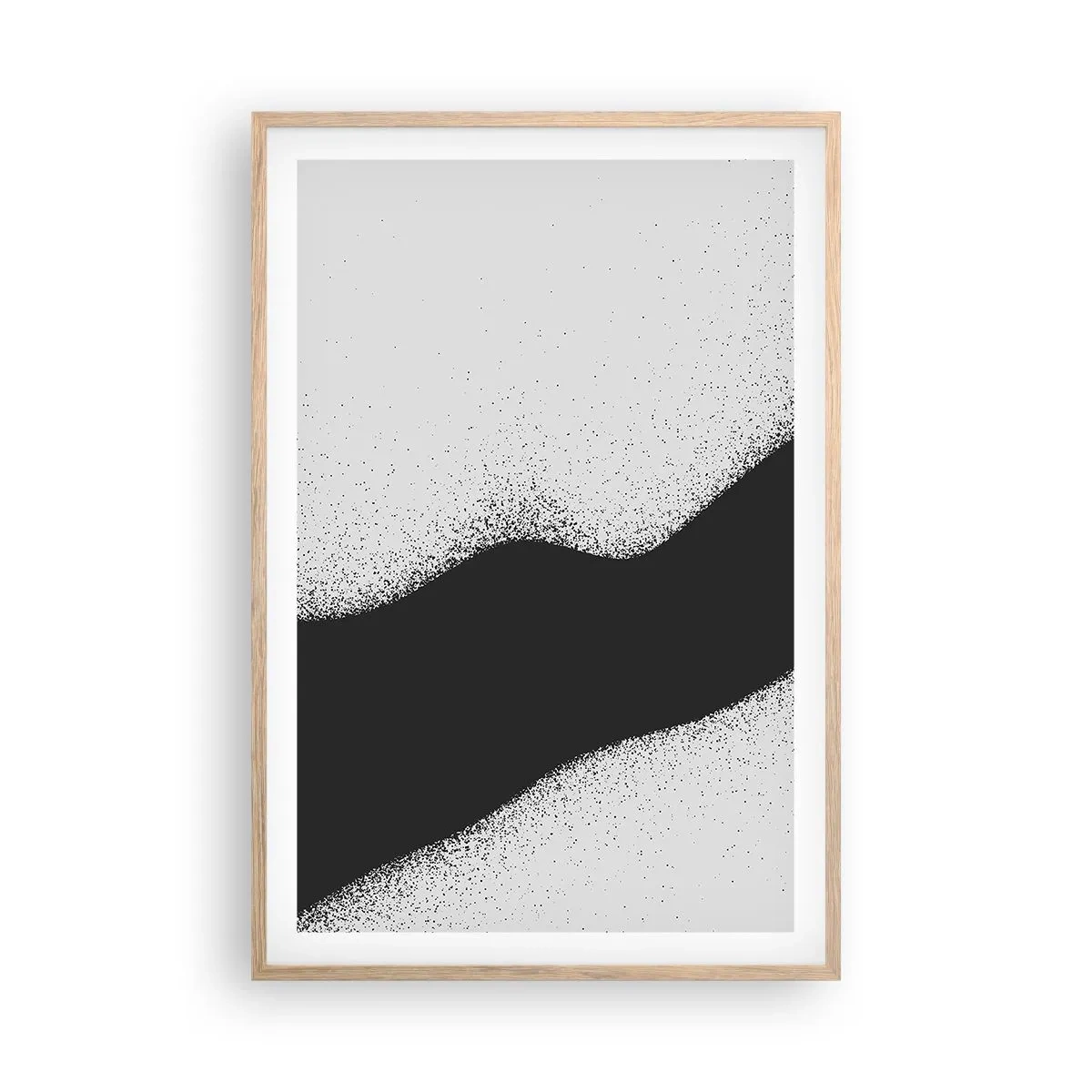 Plakat i ramme af lyst egetræ - Flydende balance - 61x91 cm