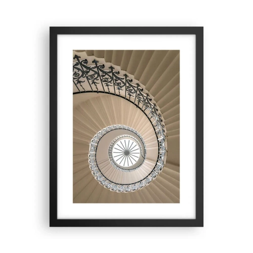 Plakat i sort ramme - I midten af en skal - 30x40 cm