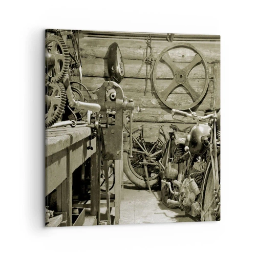 Lærredstryk - Billede på lærred - I onkel Wladeks skur - 50x50 cm